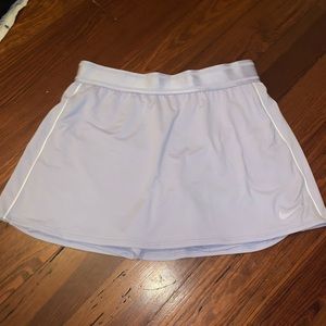 small lavender nike dri-fit skirt with shorts attached